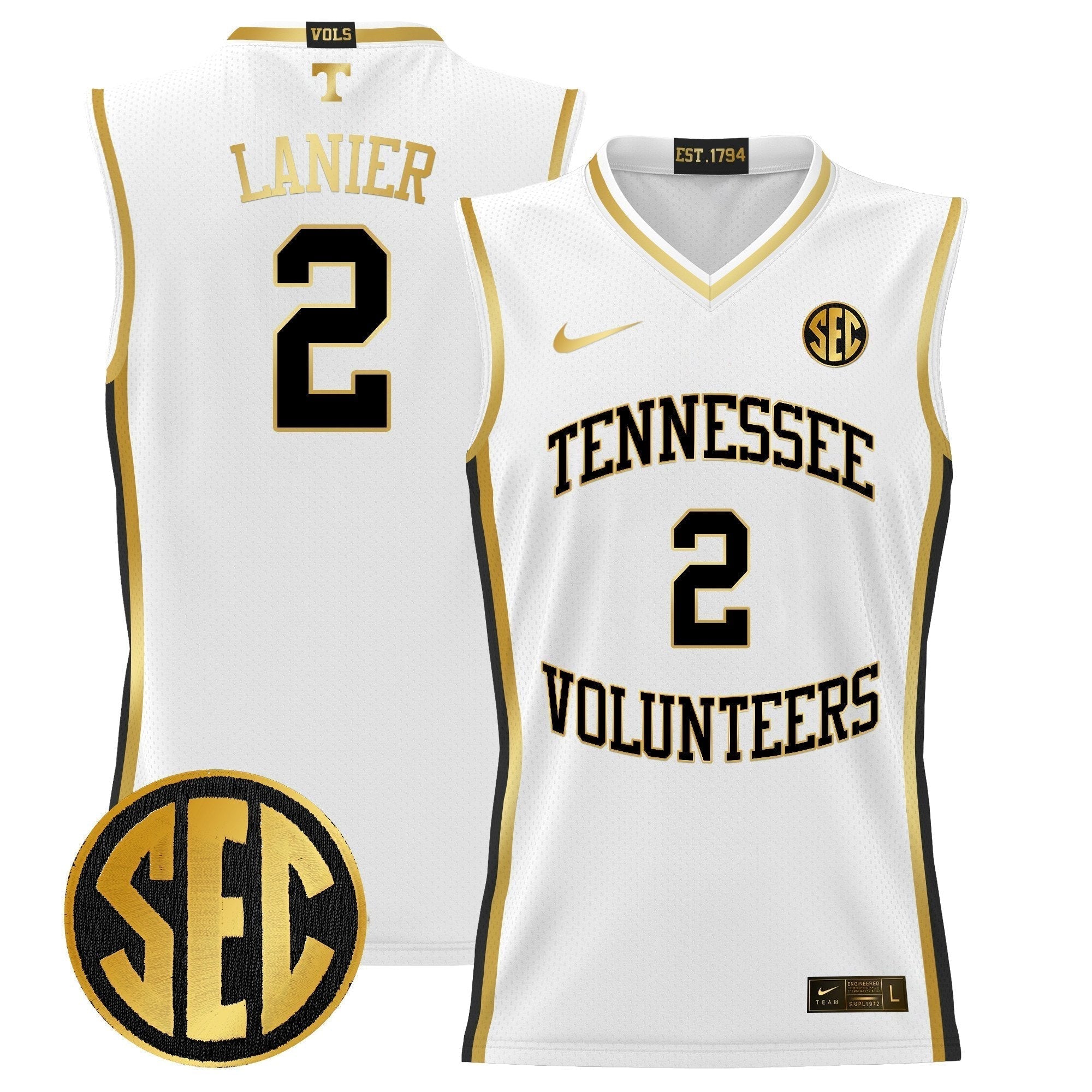 TENN 2024 Lightweight Basketball Jersey - Stitched