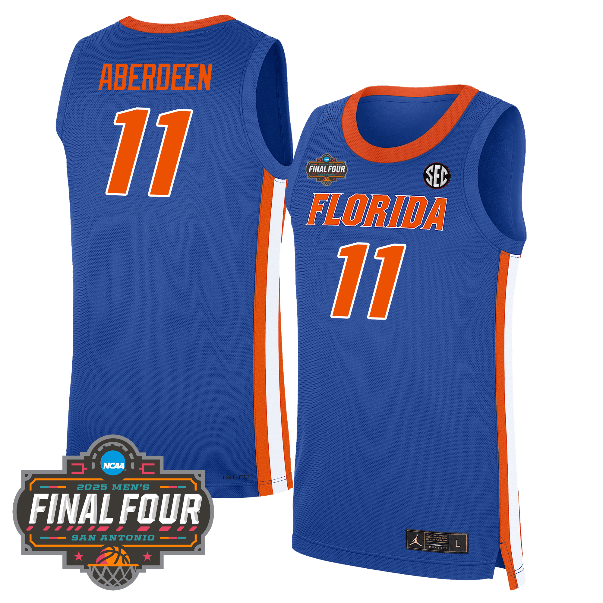 Custom UF Basketball 24/25 Jersey - Final Four Patch