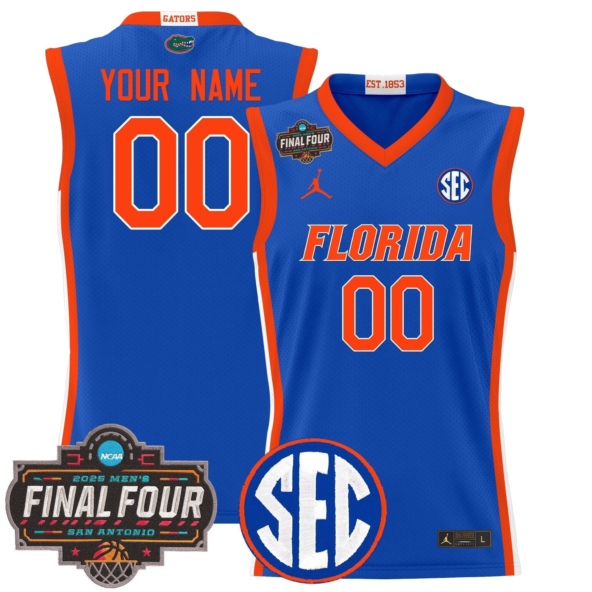 UF 2025 Final Four Patch Basketball Custom Jersey - Stitched