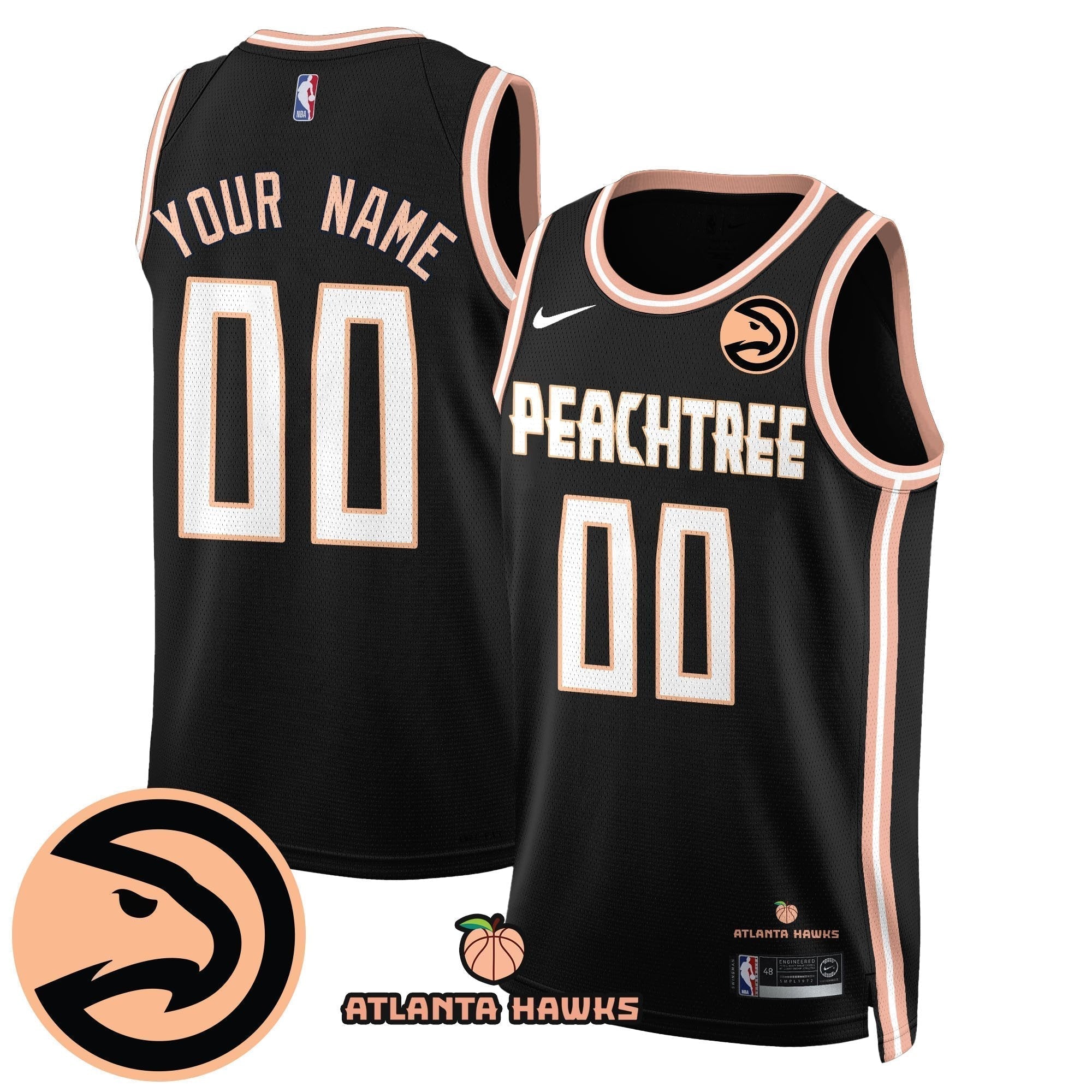 ATL “Peachtree” City Edition Custom Jersey - Stitched