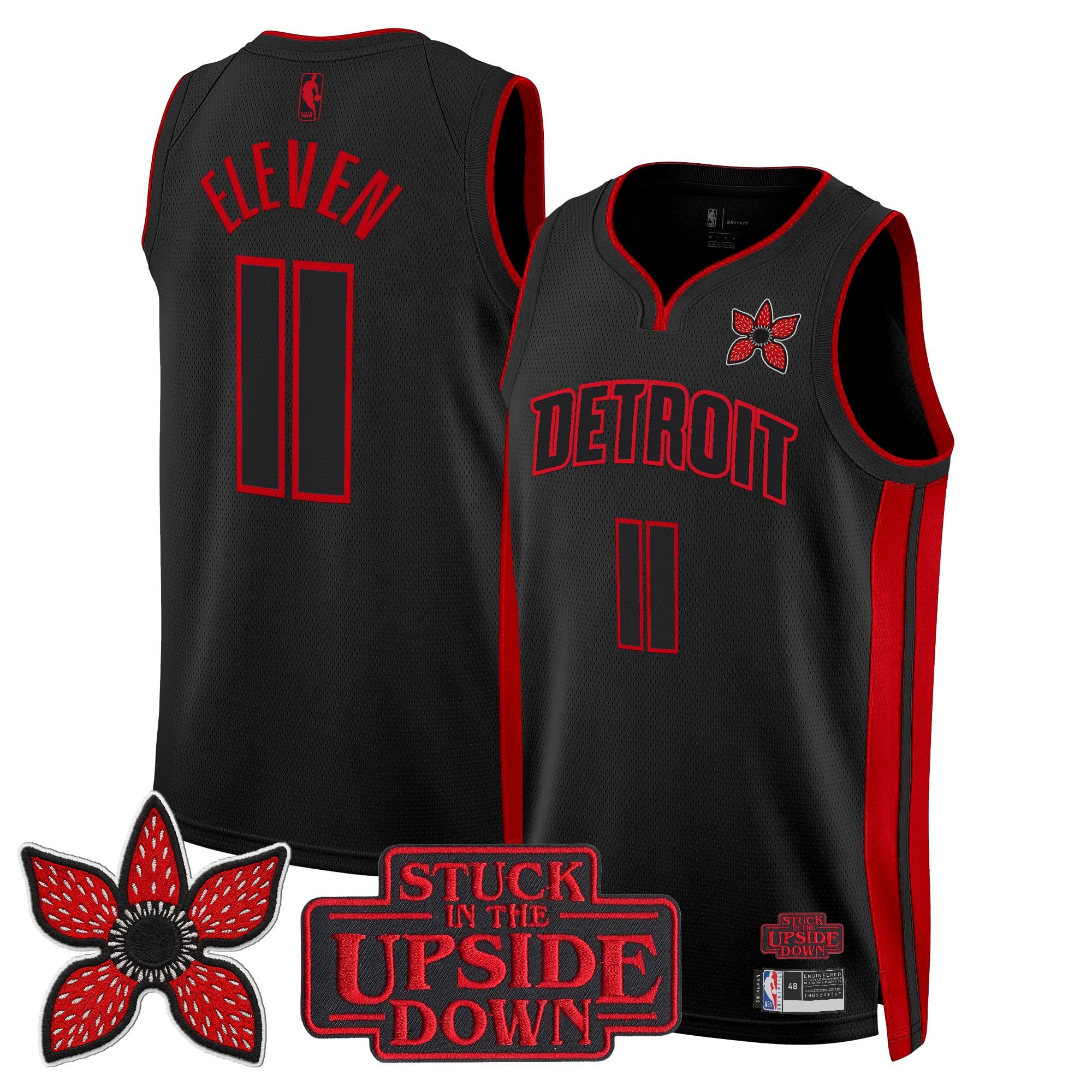 Detroit Pistons 'Stranger Things Edition' Swingman Jersey - Stitched