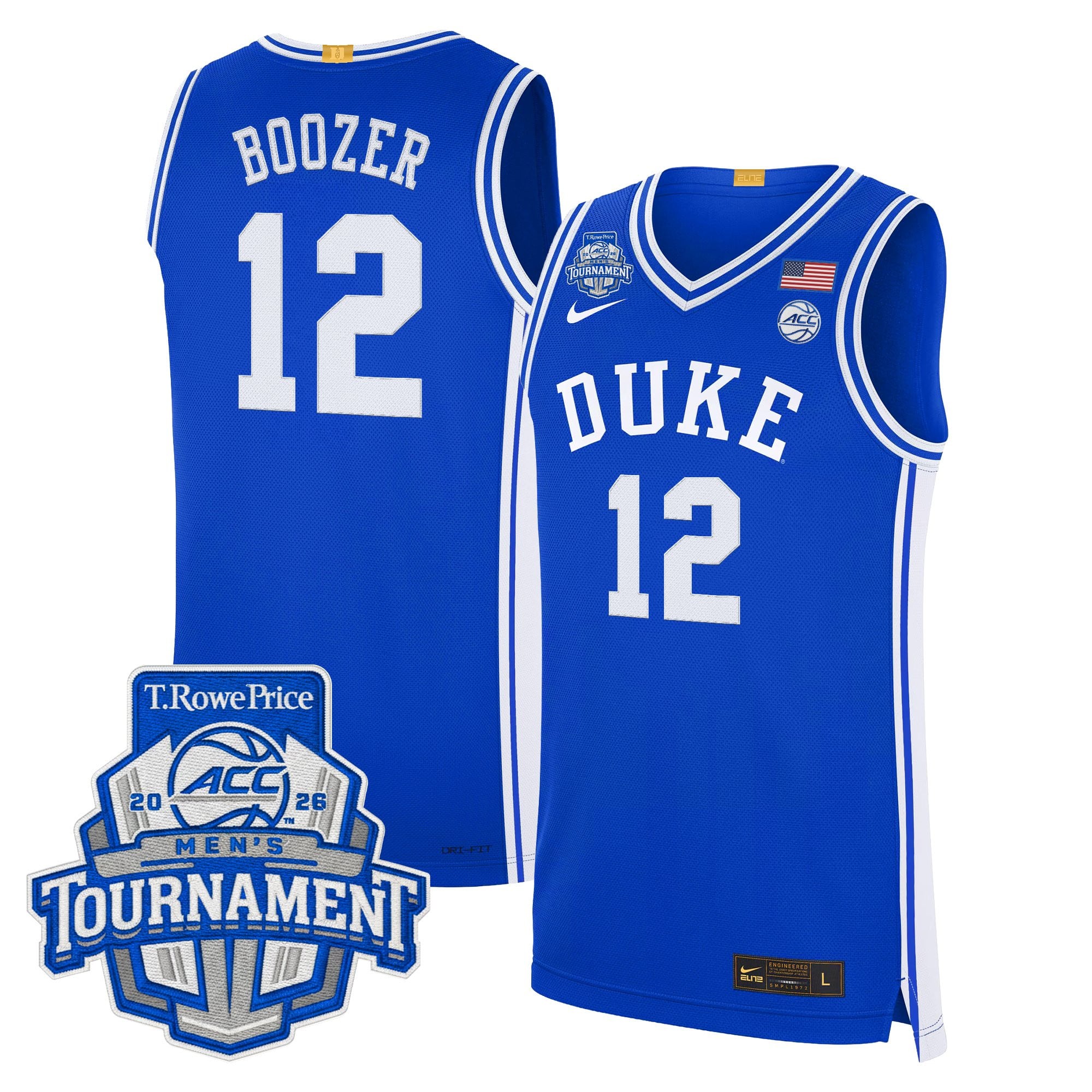 DUKE 2026 ACC Conference Tournament Champions Basketball Jersey - Stitched