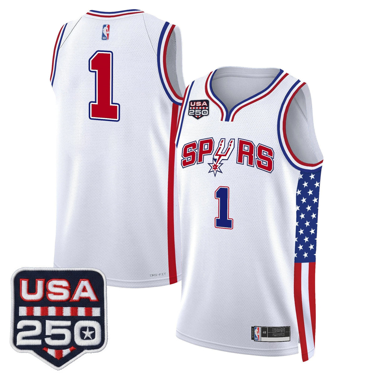 Men's San Antonio Spurs "America 250 Edition" Swingman Jersey - All Stitched