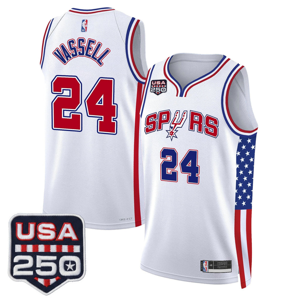 Men's San Antonio Spurs "America 250 Edition" Swingman Jersey - All Stitched