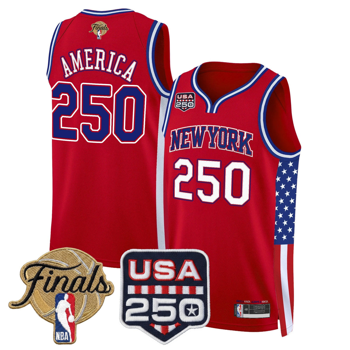 Men's New York Knicks "America 250 Edition" 2026 Finals Patch Swingman Jersey - All Stitched