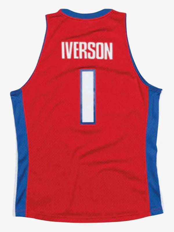 Detroit Pistons Swingman Jersey Allen Iverson 2008 09 | Stitched Jersey RTJS 12057