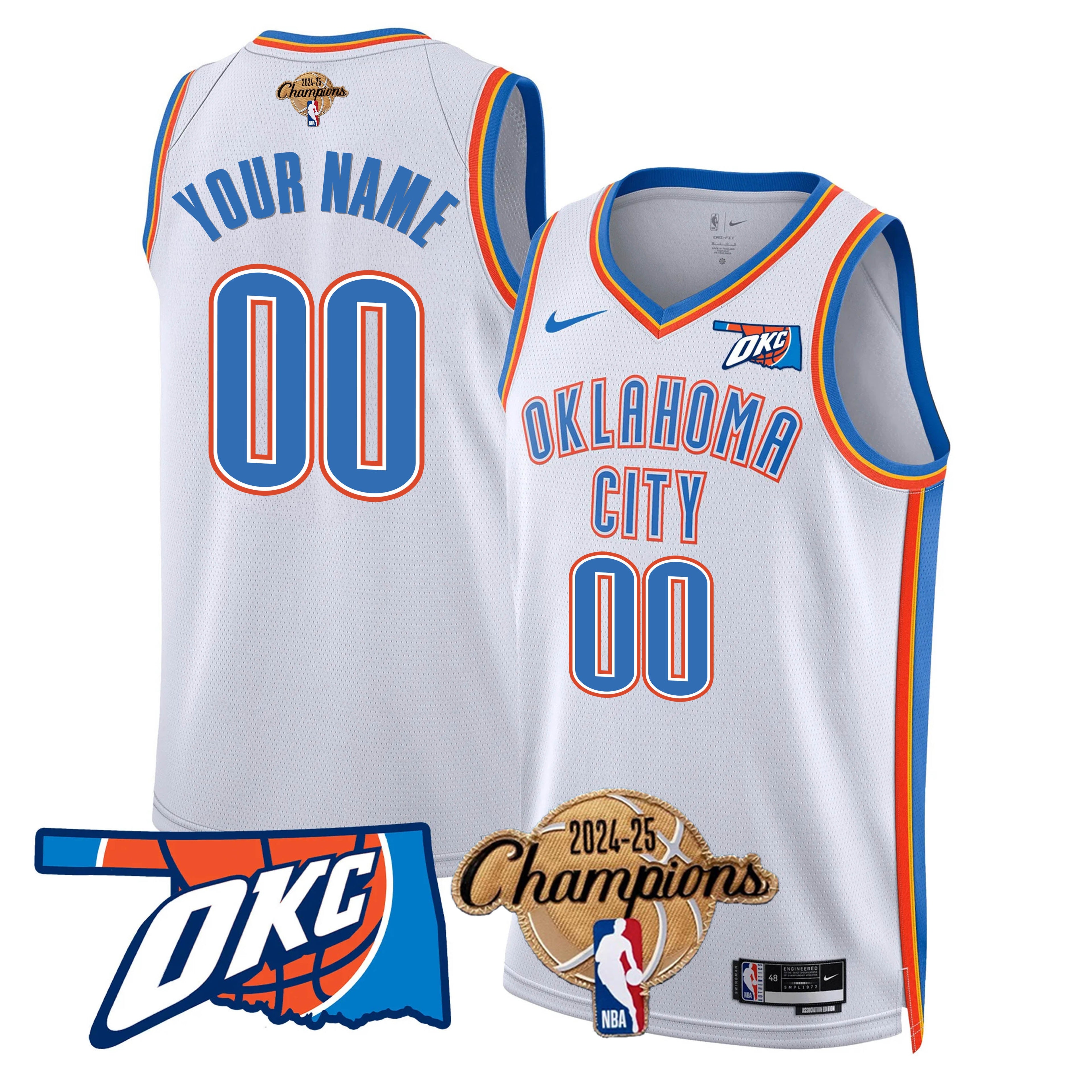 OKC 2024-25 Champions Jersey - Stitched