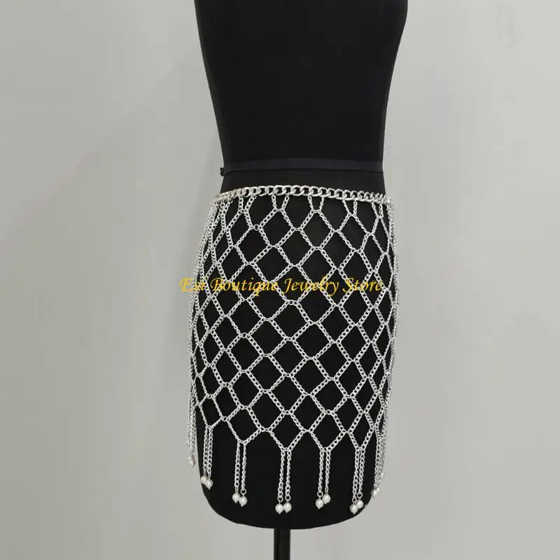4XBE Body Chains for Women Sparkling Waist Jewelry Perfect for Festivals and Raves