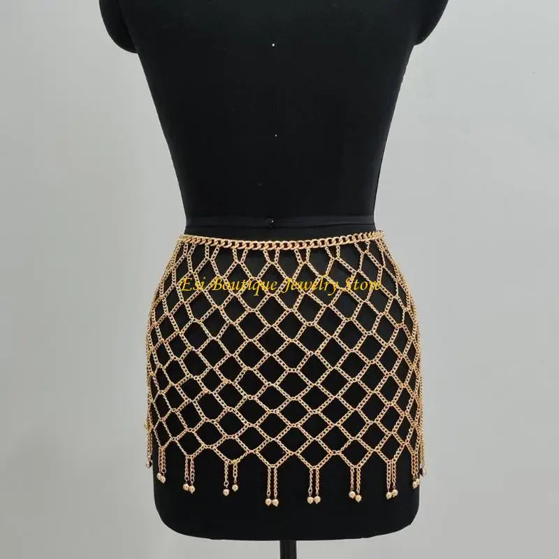 4XBE Body Chains for Women Sparkling Waist Jewelry Perfect for Festivals and Raves
