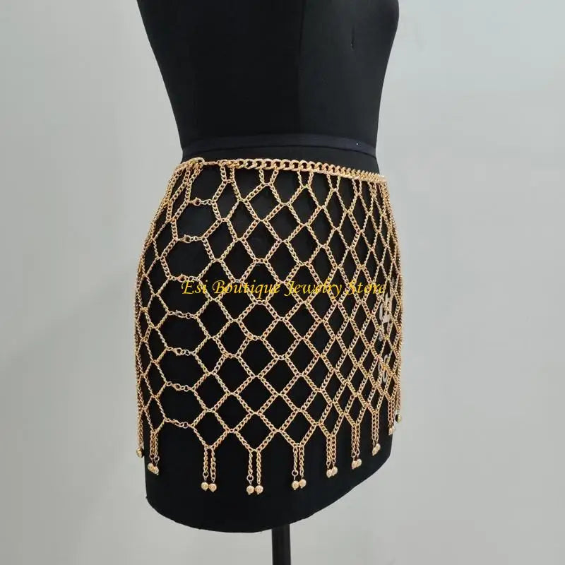 4XBE Body Chains for Women Sparkling Waist Jewelry Perfect for Festivals and Raves