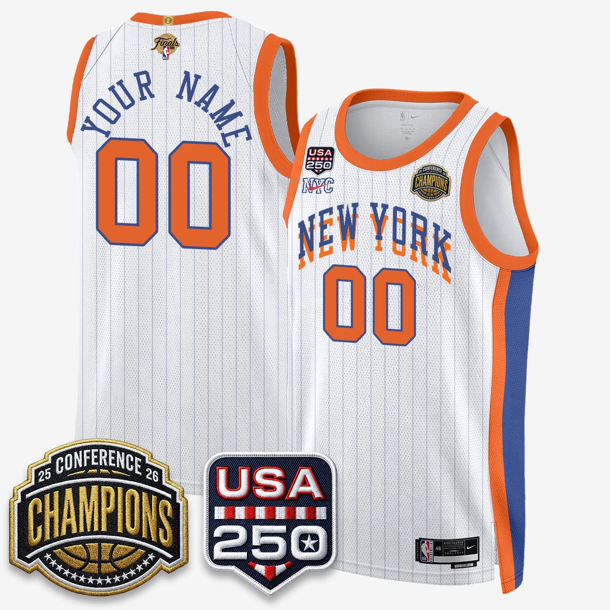 NYK 2026 NBA Eastern Conference Champions City Edition Custom Jersey V2- Stitched