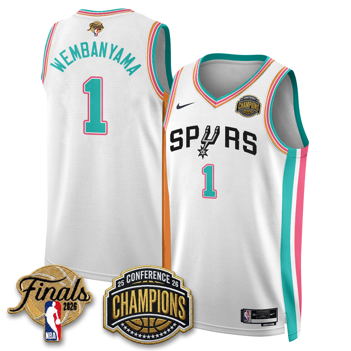 SAS 2026 NBA Western Conference Champions Vapor City 21/22 Edition Jersey - Stitched
