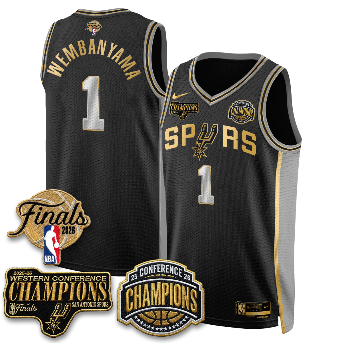 SAS 2026 NBA Western Conference Champions Vapor Special Edition Jersey - Stitched