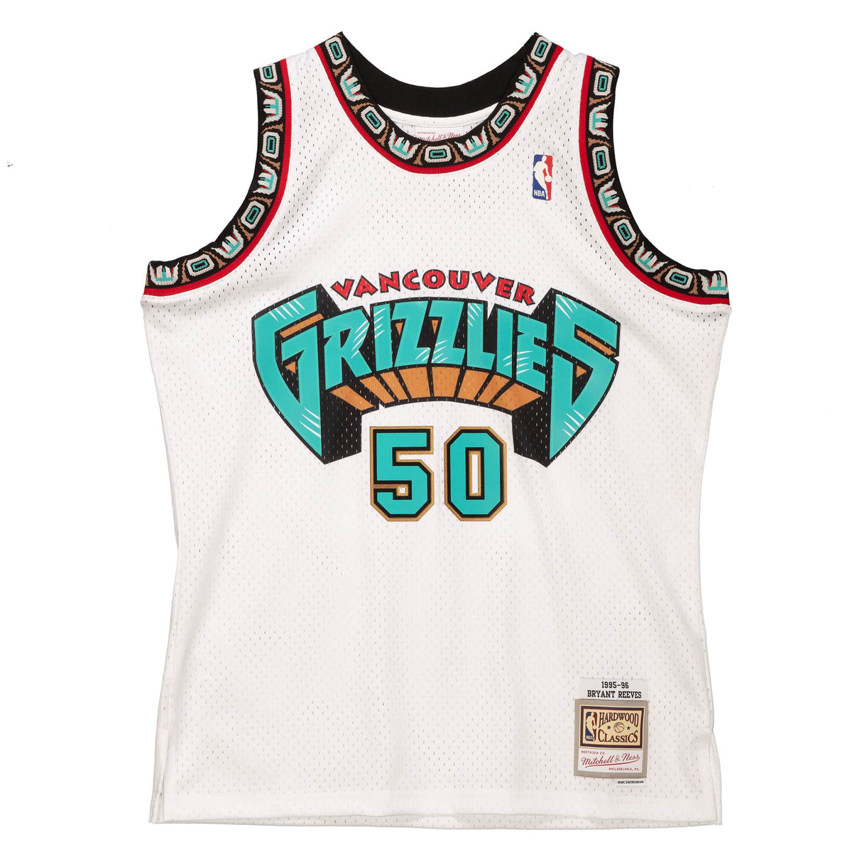 Vancouver Grizzlies Bryant Reeves White 1995-96 Hardwood Classics Swingman Jersey